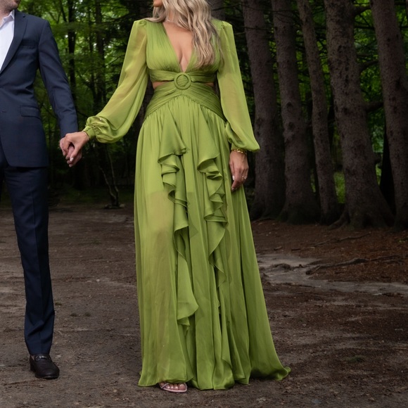 PatBO Dresses & Skirts - Chiffon green dress